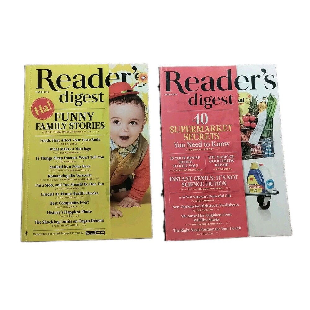 Reader's Digest Magazine Lot of 6 2015,2016,2018 Important Topics of interest - Picture 2 of 5